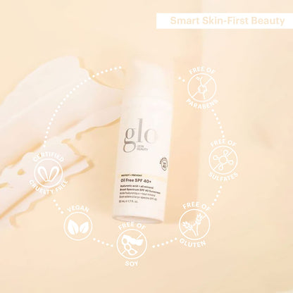 Glo Skin Beauty Oil Free SPF 40+ Mineral Sunscreen with Hyaluronic Acid
