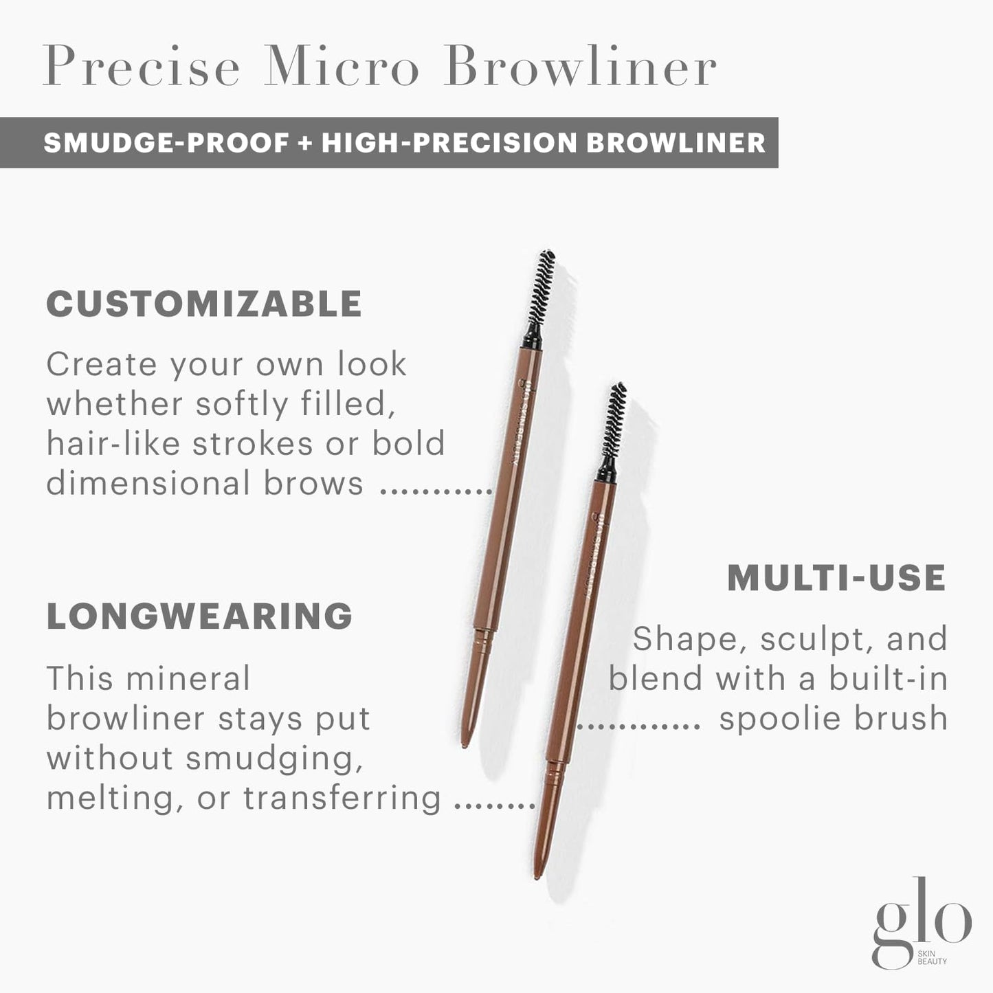 Glo Skin Beauty Precise Micro Browliner in Cinder – Long-Lasting Natural Brows