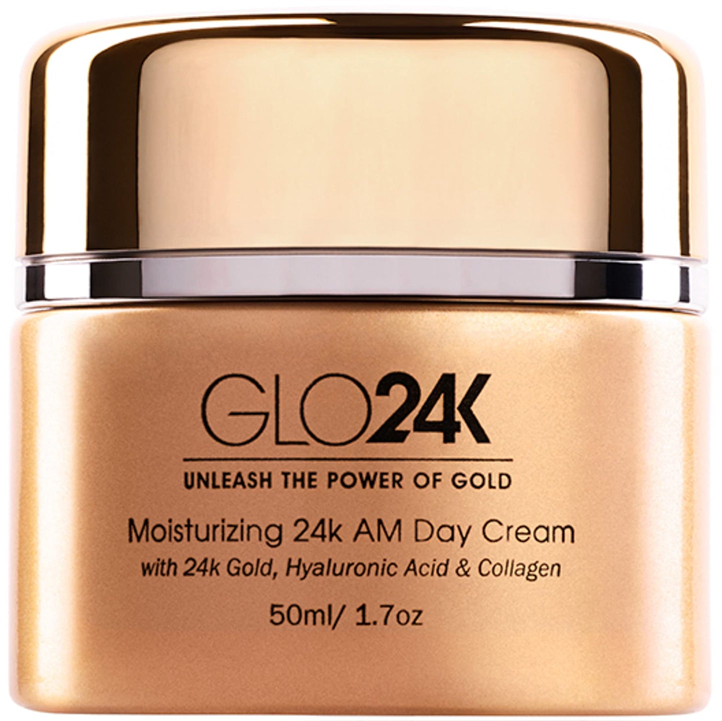 GLO24K Neck & Face LED Beauty Massager + 24k Moisturizing Day Cream | At-Home Spa Duo