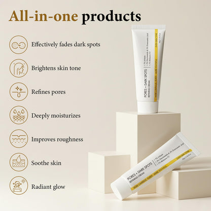 Glopink 2 Pcs Pores Dark Spots Cream – Arbutin, Tranexamic Acid, Niacinamide | Pore Minimizing & Radiant Glow