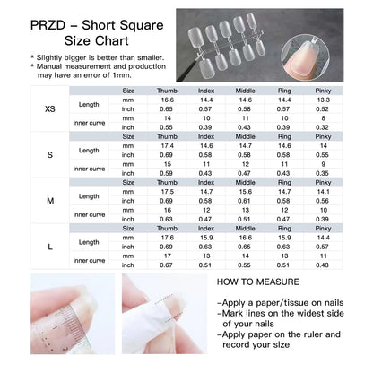 GLORS Purely Handmade Press On Nails — Pink Purple Cat-Eye Buccilati, Short Square, 10pcs (SS)