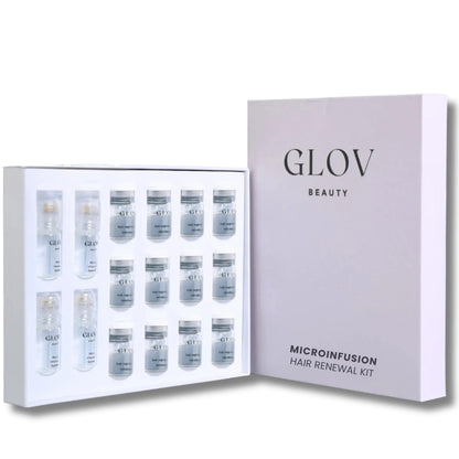 Glov Beauty Micro Infusion Hair Renewal Kit – 0.25mm Gold Derma Stamp & Hyaluronic Acid Serum