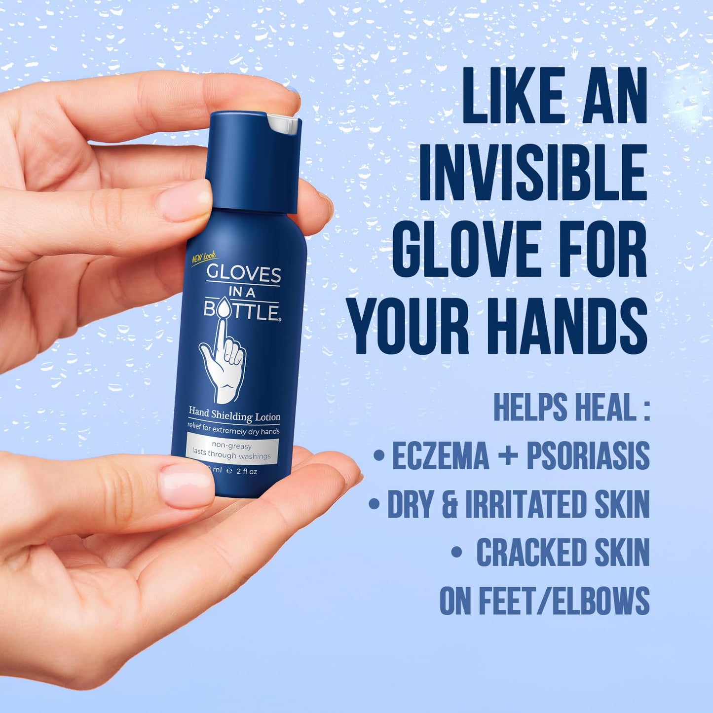 Gloves In A Bottle Shielding Lotion 6-Pack – Fragrance-Free, Grease-Less Dry Skin Moisturizer (2oz / 60ml)