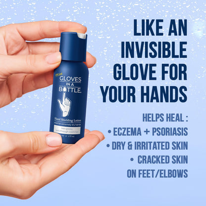 Gloves In A Bottle Shielding Lotion 6-Pack – Fragrance-Free, Grease-Less Dry Skin Moisturizer (2oz / 60ml)