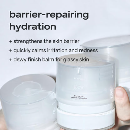 glow aloe barrier moisturizer | soothing hydration for sensitive skin | ceramide NP & niacinamide + aloe vera