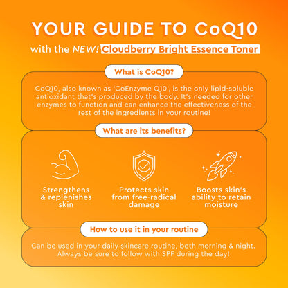 Glow Recipe Travel Size Cloudberry Brightening Toner + CoQ10 Essence (30 ml) – Hydration, Barrier Support, Rice Water + Vitamins C & E