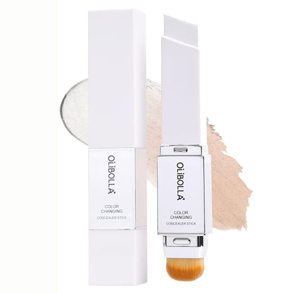 GLSFACE Color Changing Foundation Stick — Light to Medium, Matte Finish, Dual-Ended with Brush
