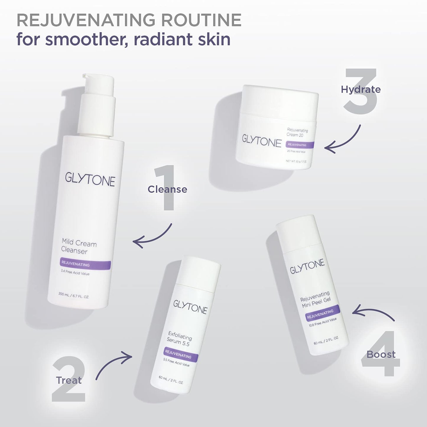 Glytone Mild Cream Cleanser | 3.4% Free-Acid Glycolic Exfoliation + Glycerin | 13.5 oz