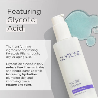 Glytone Mild Gel Exfoliating Cleanser – Oil-Free, Fragrance-Free Glycolic Face Wash (2 fl oz)