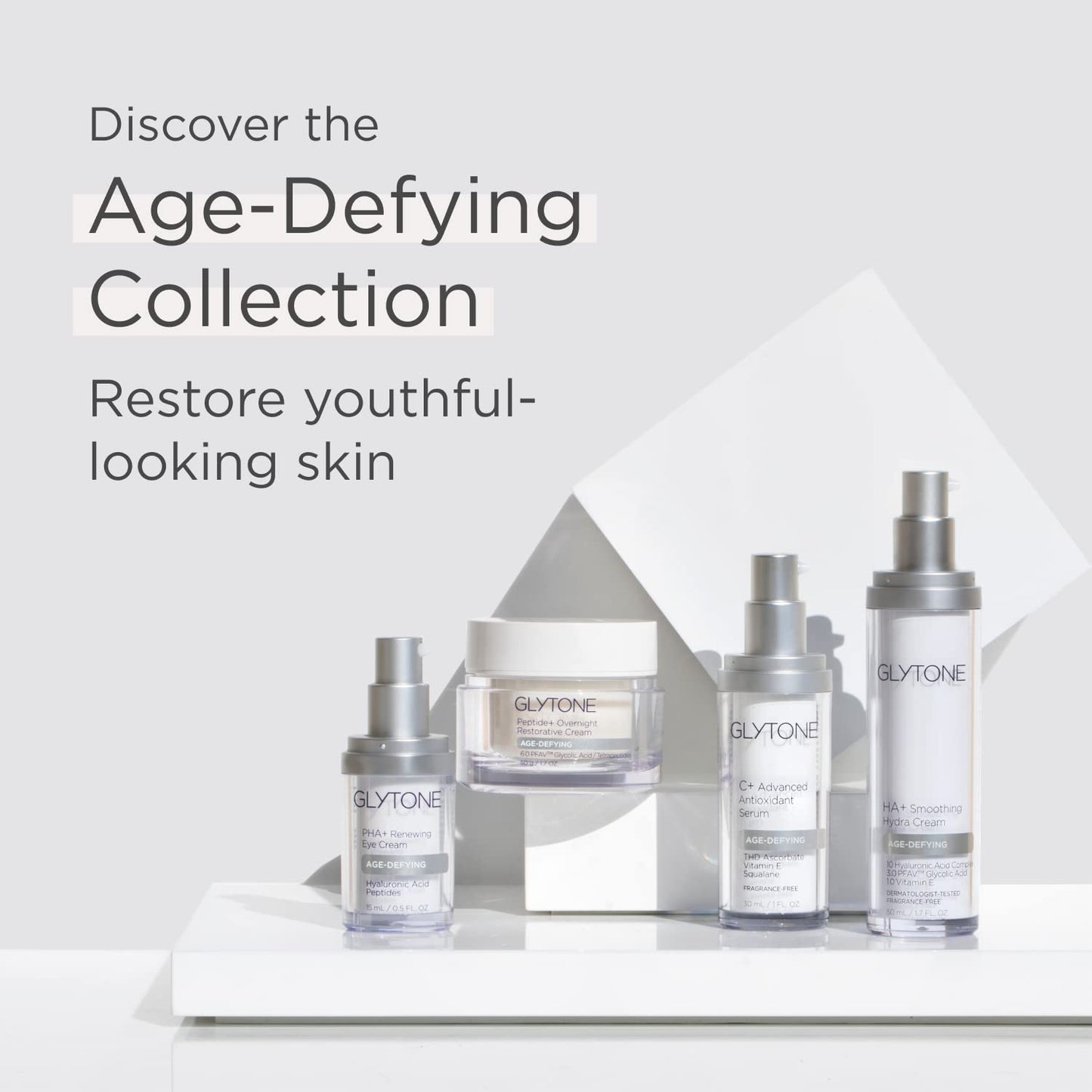 Glytone Age-Defying PHA+ Renewing Eye Cream | Puffiness, Dark Circles & Wrinkles | 0.5 Fl Oz