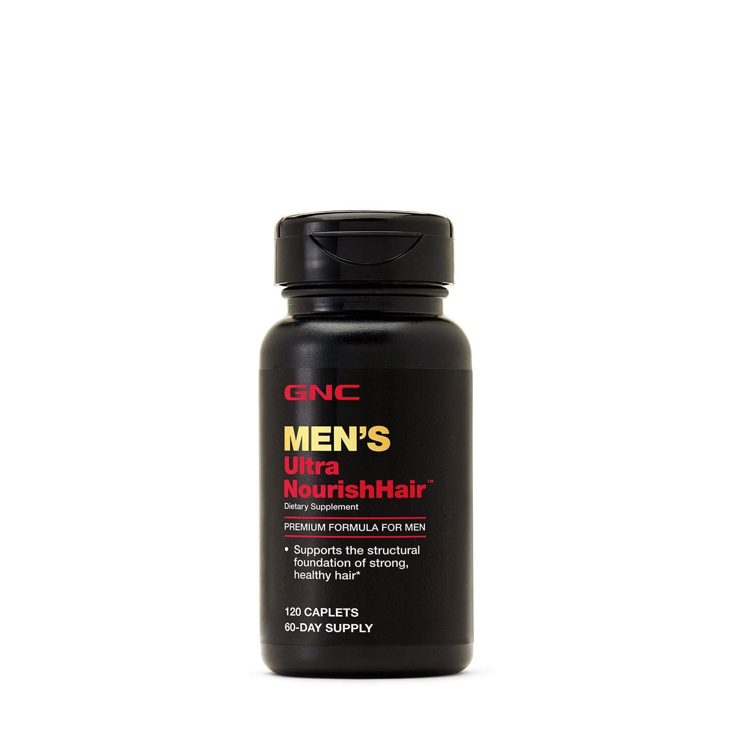 GNC Men's Ultra NourishHair Supplement – Supports Strong, Healthy Hair, 120 Caplets