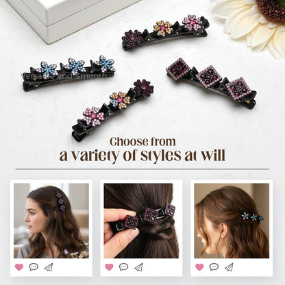 Godmifa Sparkling Crystal Stone Braided Hair Clip – 2026 Rhinestone Hair Accessory