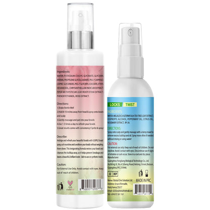 Goiple Braid Spray Rose Mint for Dreads & Locs – No-Water, Rinse-Free Rose Water (2PCS)