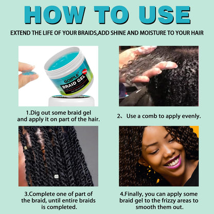 Goiple 16 oz Braiding Gel – Extra Hold for Twists, Locs & Braids, Tea Tree