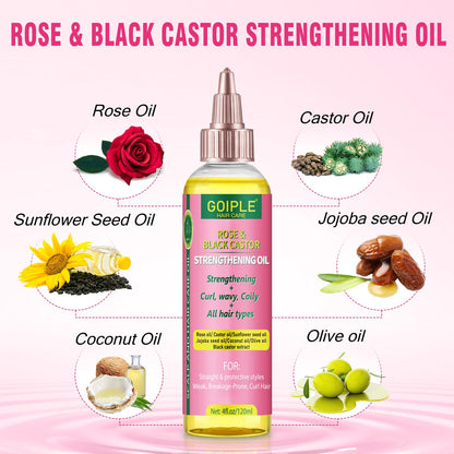 Goiple Edge Control Wax for Women | Strong Hold + Rose & Castor Oil Hair Care Kit