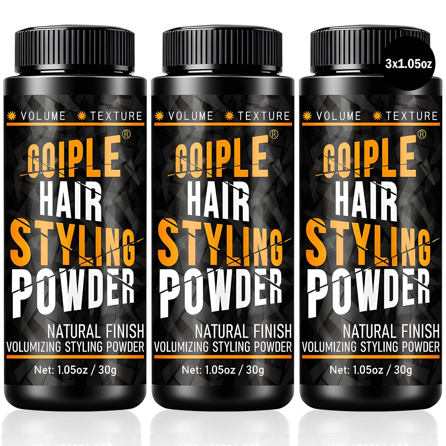 Goiple 3PCS Hair Styling Powder – 1.05oz Volumizing Texture for Men | Matte, Non-Greasy, Strong Hold