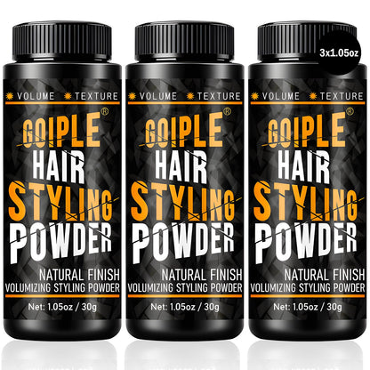 Goiple 3PCS Hair Styling Powder – 1.05oz Volumizing Texture for Men | Matte, Non-Greasy, Strong Hold