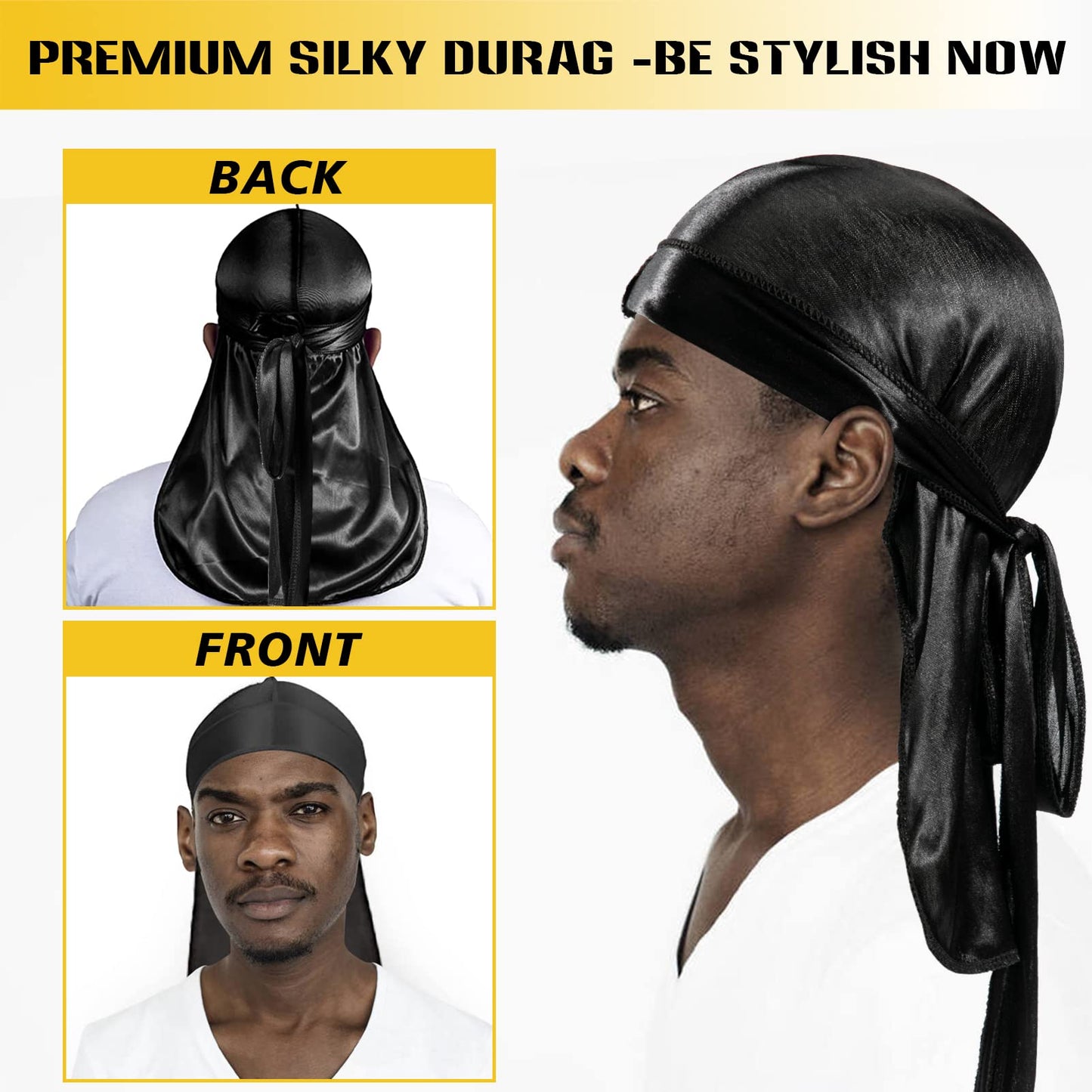 Goiple Natural Wave Pomade for Men – Strong Hold, Easy Wash Kit (Pomade + 2 Brushes + Durag)