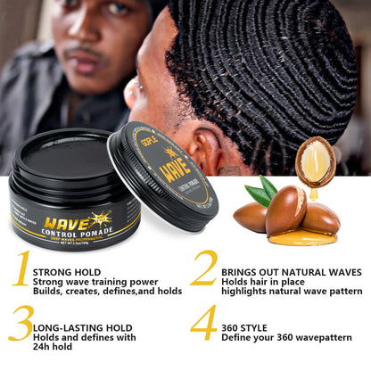 Goiple Wave Pomade for Men – Strong Hold, Easy Wash, 360 Wave Training