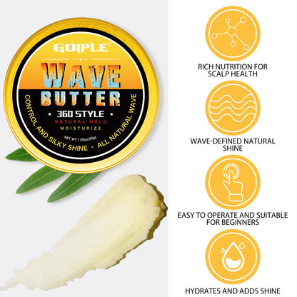 Goiple Wave Pomade for Men – Strong Hold, Easy Wash, Layered Waves, Silky Shine (Red)
