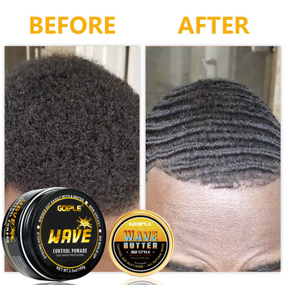 Goiple Wave Pomade for Men – Strong Hold, Easy Wash, Layered Waves, Silky Shine (Red)
