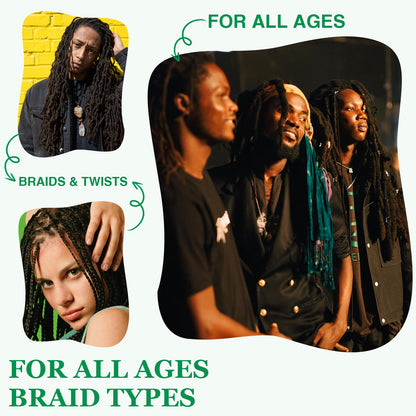 Goiple Braid Spray Rose Mint for Dreads & Locs – Rose Water & Rosemary Oil Kit