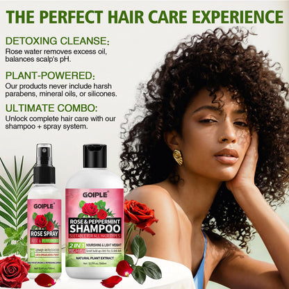 Goiple 2-in-1 Shampoo & Conditioner for Dreadlocks with Rose Water | Lightweight, Hydrating Hair Care Set