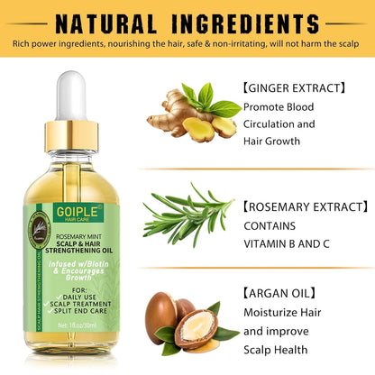 Goiple Braid Spray Rose Mint for Dreads & Locs – Rose Water & Rosemary Oil Kit