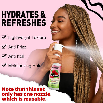Goiple Rose Water for Locs Spray – Hydrating Scalp Moisturizer for Dreadlocks (2-Pack)