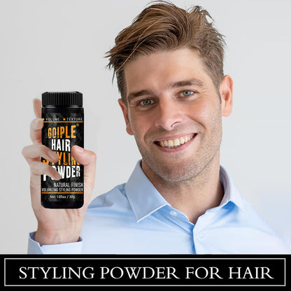 Goiple 3PCS Hair Styling Powder – 1.05oz Volumizing Texture for Men | Matte, Non-Greasy, Strong Hold