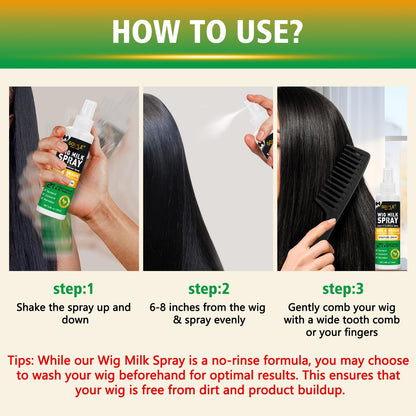 Goiple Wig Milk Spray 2-in-1 Leave-In Conditioner & Detangler for Synthetic Wigs (3.4 fl oz)