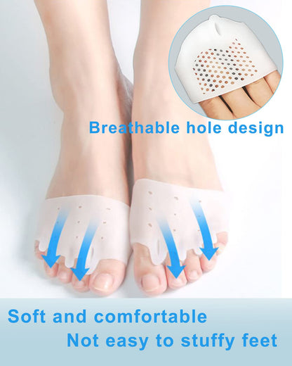 Golbylicc 4 Pairs Metatarsal Gel Pads & Toe Spacers – Bunion & Hammertoe Corrector