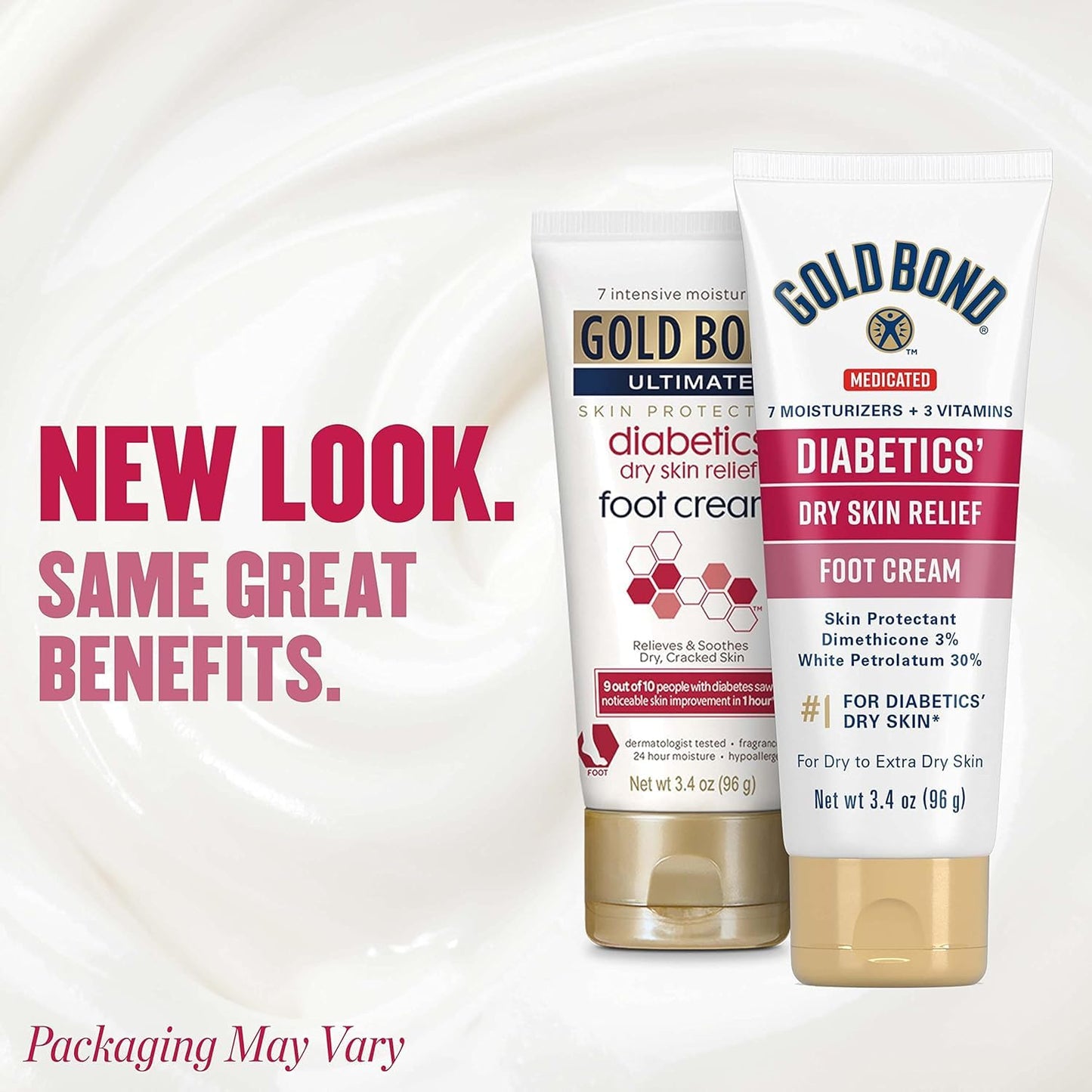 Gold Bond Ultimate Diabetics' Dry Skin Relief Foot Cream 2-Pack (3.4 oz)