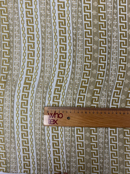 Gold Geometric Lurex Fabric by the Metre