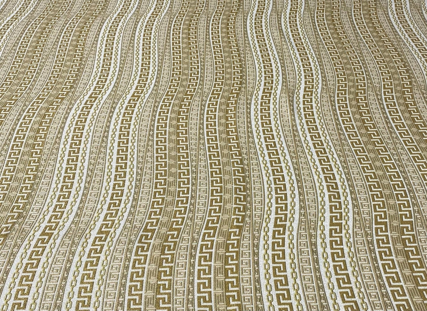 Gold Geometric Lurex Fabric by the Metre