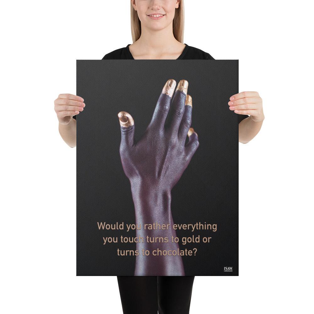 Gold or Chocolate - Canvas Print