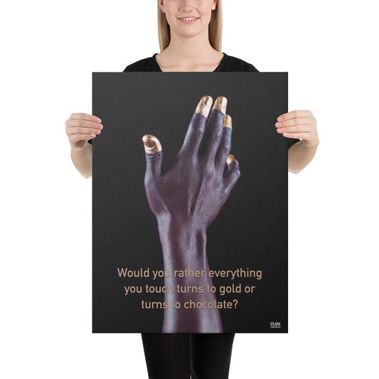 Gold or Chocolate - Canvas Print