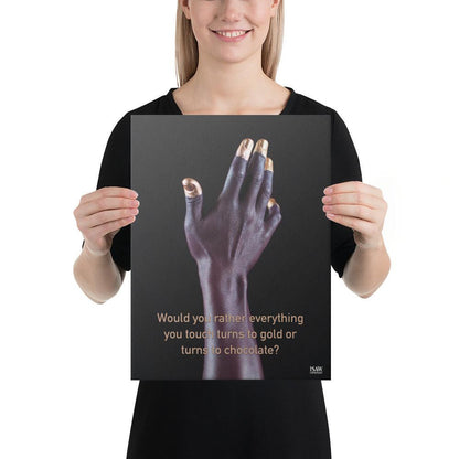 Gold or Chocolate - Canvas Print