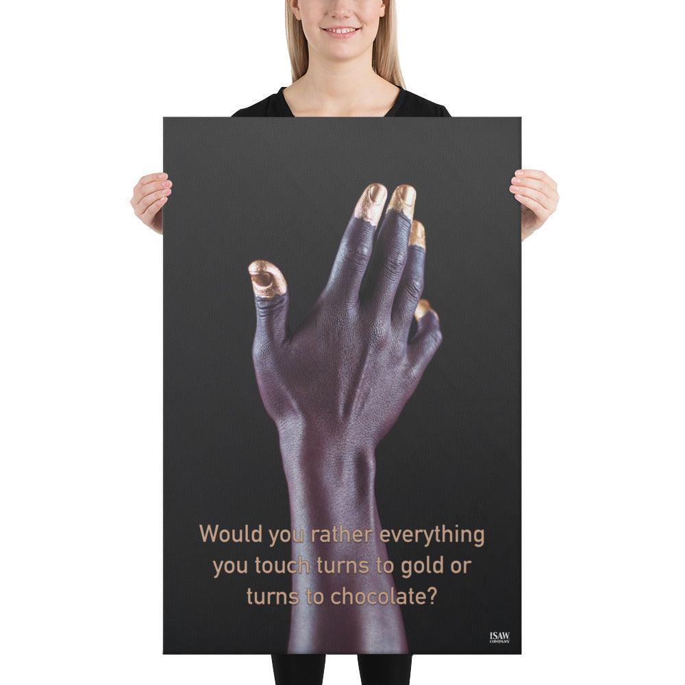 Gold or Chocolate - Canvas Print