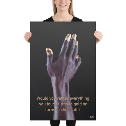 Gold or Chocolate - Canvas Print