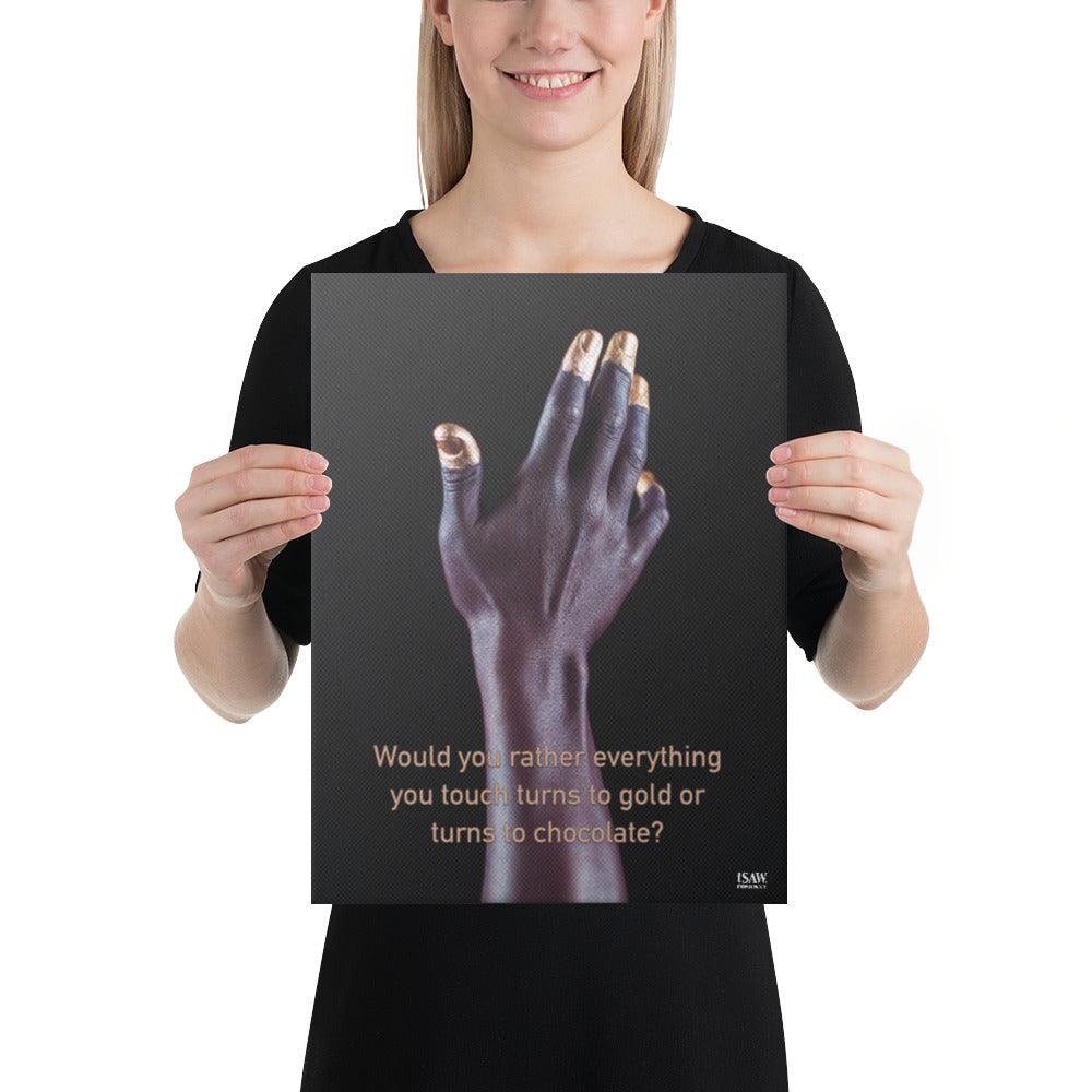 Gold or Chocolate - Canvas Print