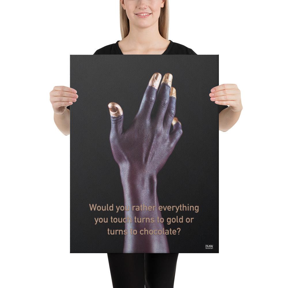 Gold or Chocolate - Canvas Print