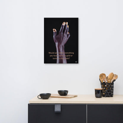 Gold or Chocolate - Canvas Print