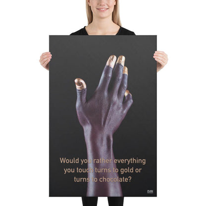 Gold or Chocolate - Canvas Print