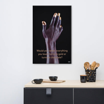Gold or Chocolate - Canvas Print
