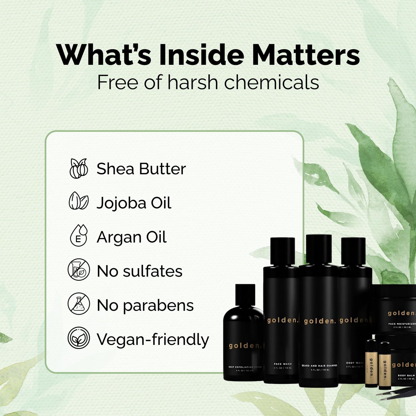 Golden Grooming The Unbearded Bundle — Clean Face & Fresh Skin Essentials for Black Men