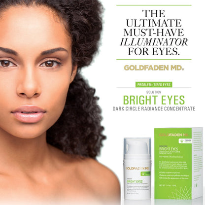 GOLDFADEN MD Bright Eyes Dark Circle Concentrate – Brightening Eye Cream with Soy Peptide, Arnica & Rice Bran