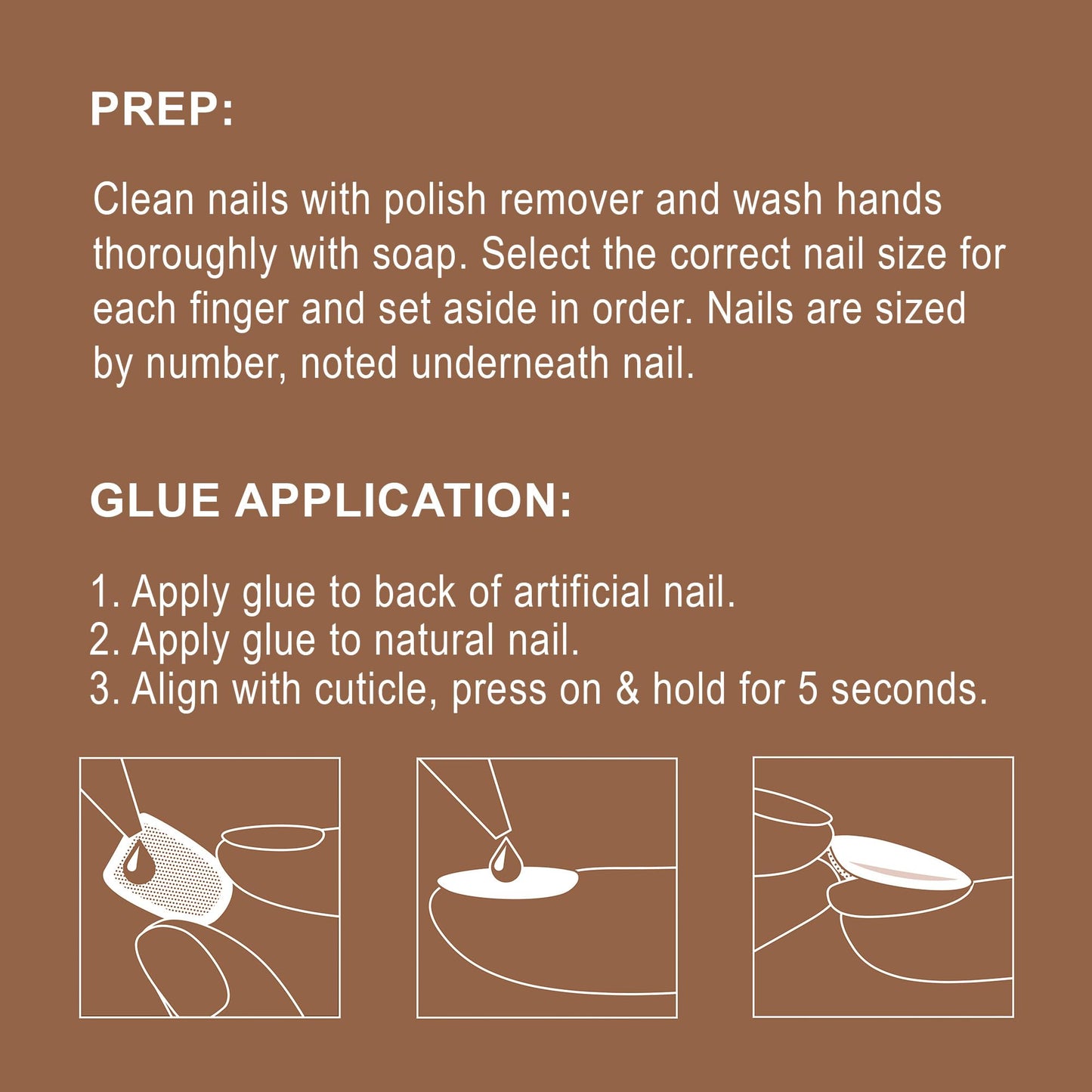 Goldfinger False Nails Kit – Glazed Long Almond Pearl Glitter, Easy Press-On