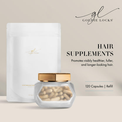 Goldie Locks Hair Growth Supplements Refill – Original Formula with Biotin, Multi-Collagen & Zinc
