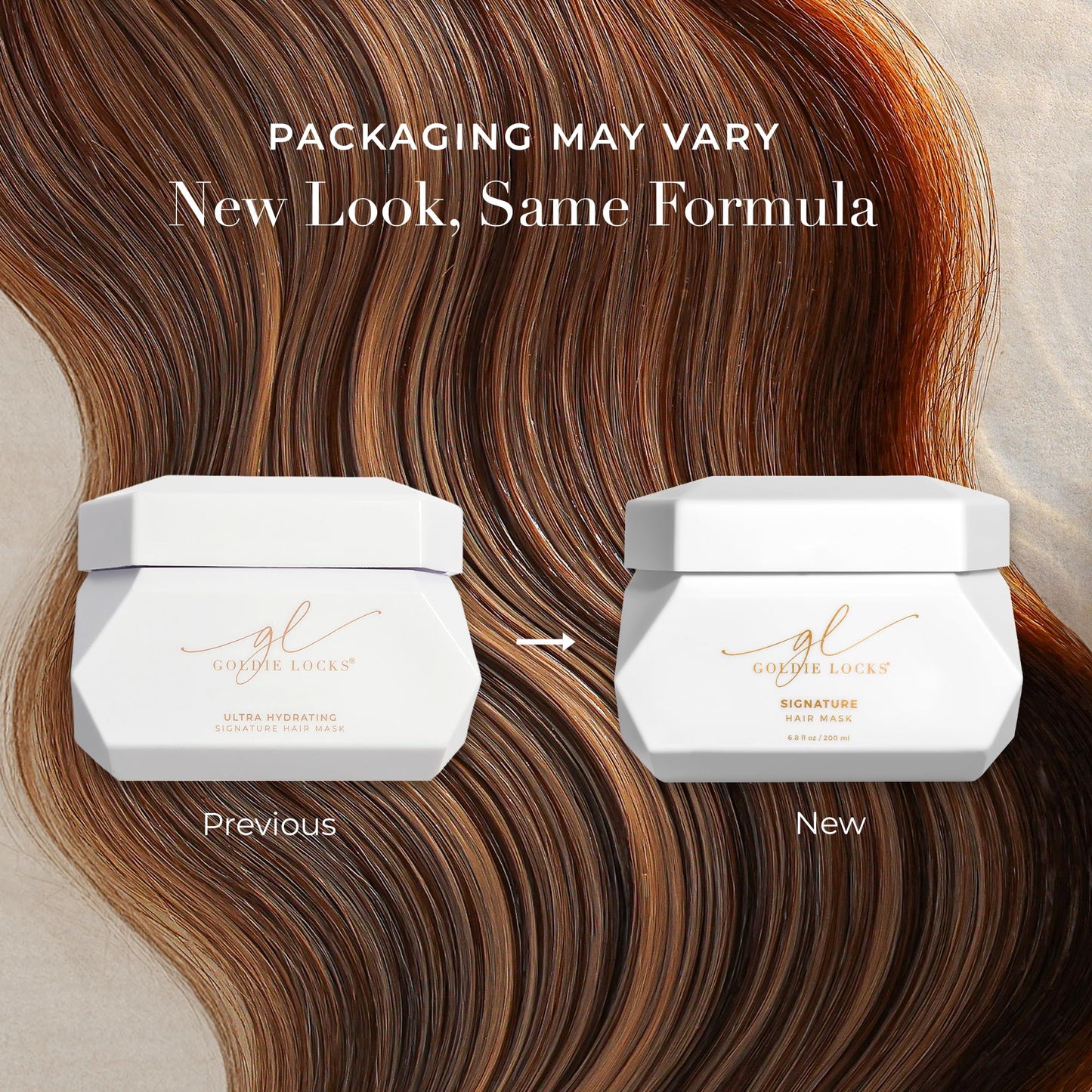 Goldie Locks Ultra Hydrating Hair Mask – Frizz Control, Deep Moisture & Shine | Safe for Color-Treated Hair & Extensions | Protein-Free | 6.8 fl oz